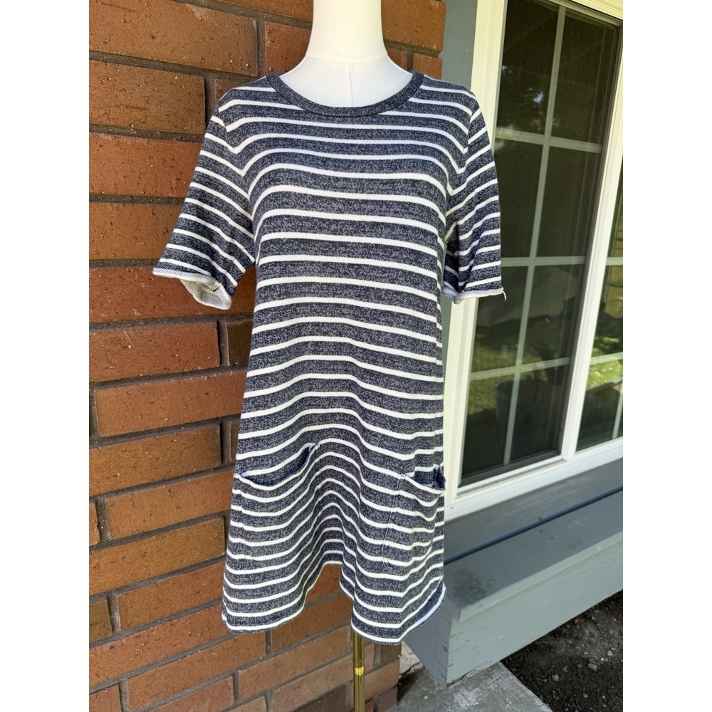 French Connection Terry Cloth Dress Striped Tunic Beach Cover Up | Women's 6